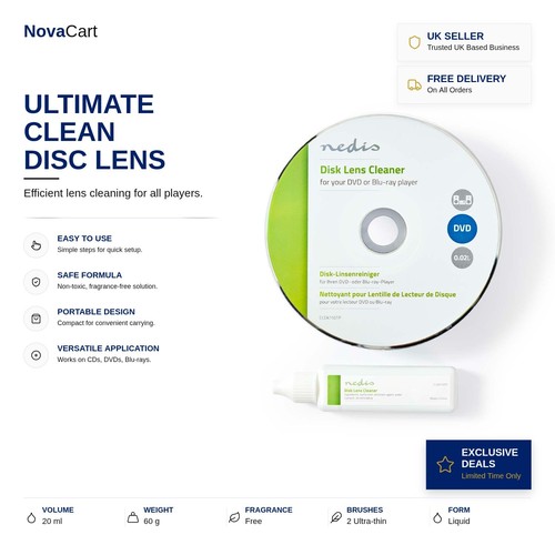 Blu ray dvd cleaner lens - blu-ray, cd